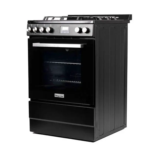Alt view image 3 of 5 - 24 in. 4-Burner Freestanding Gas Range in Black