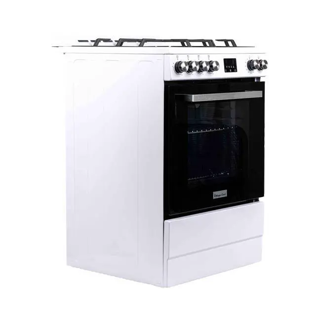 Alt view image 2 of 5 - 24 in. 4-Burner Freestanding Gas Range in White