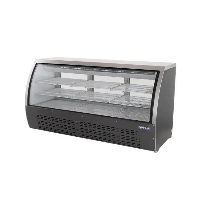 Alt view image 3 of 3 - Commercial 82 in. 32 cu. ft. Refrigerated Deli Case in Black