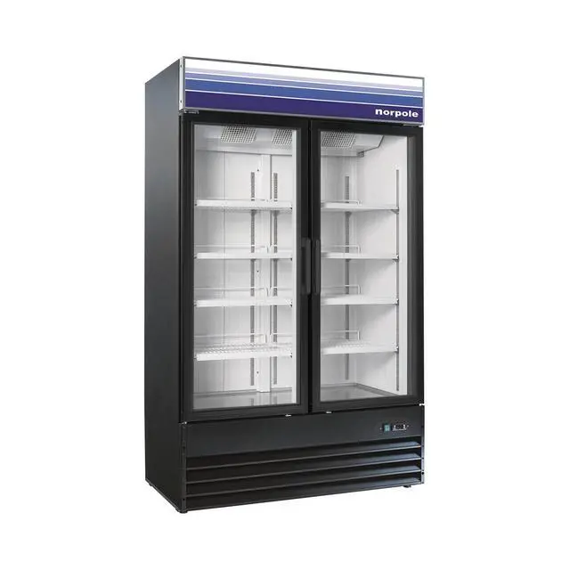 Alt view image 2 of 3 - Commercial 29 cu. ft. 2-Door Upright Freezer in Black