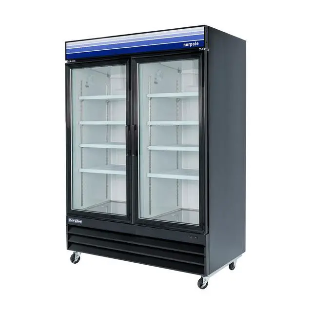 Alt view image 3 of 3 - Commercial 29 cu. ft. 2-Door Upright Freezer in Black