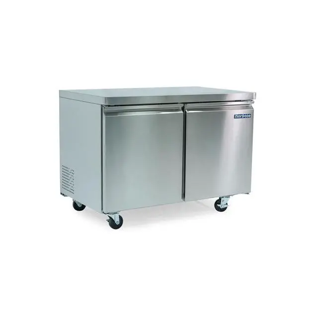 Alt view image 2 of 3 - Commercial 12 cu. ft. 2 Door Under Counter Refrigerator in Stainless Steel