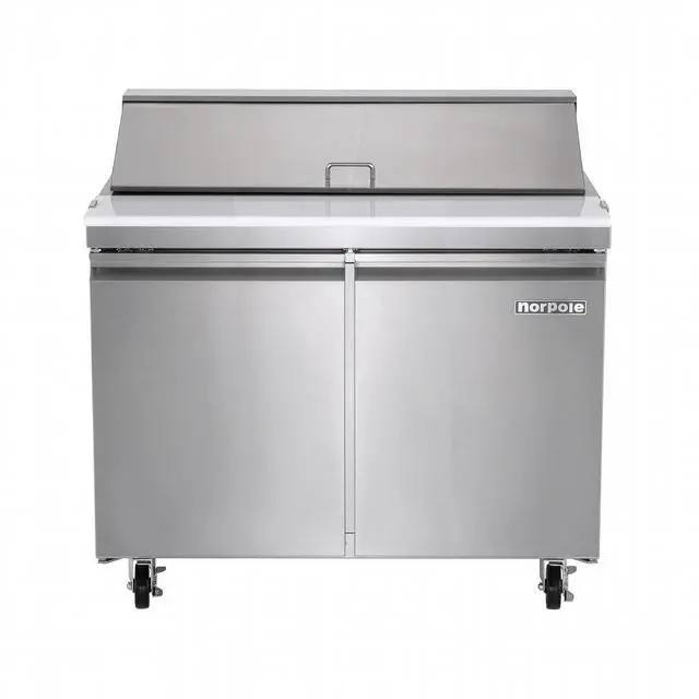 Main image of Commercial 9.5 cu. ft. Sandwich/Salad Prep Table Refrigerator in Stainless Steel