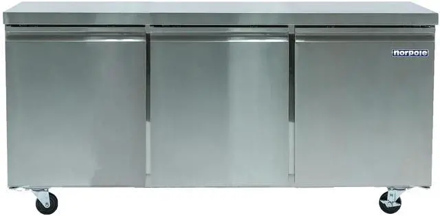 Main image of Commercial 72 in. 18.9 cu. ft. Under Counter Refrigerator in Stainless Steel