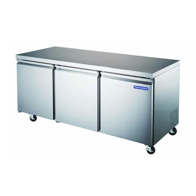 Alt view image 3 of 4 - Commercial 72 in. 18.9 cu. ft. Under Counter Refrigerator in Stainless Steel