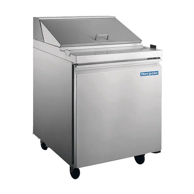 Alt view image 2 of 4 - Commercial 6 cu. ft. Sandwich-Salad Prep Refrigerator in Stainless Steel