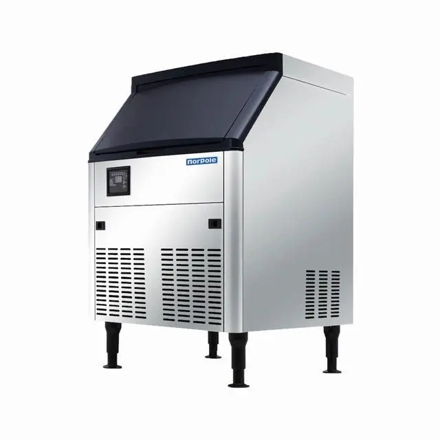 Alt view image 2 of 3 - Commercial 210 lbs. Freestanding Ice Maker in Stainless Steel