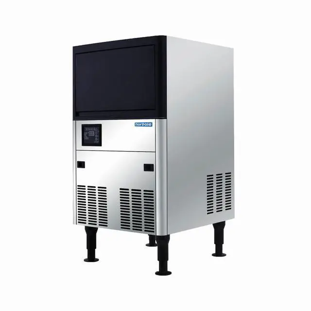Alt view image 2 of 3 - Commercial 120 lbs. Freestanding Ice Maker in Stainless Steel