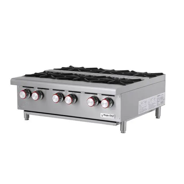 Alt view image 3 of 4 - 36 in. Natural Gas Commercial Counter Hot Plate Range in Stainless Steel