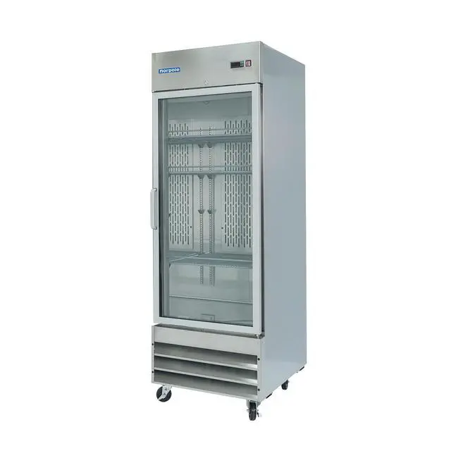 Alt view image 3 of 4 - Commercial 29 in. 23 cu. ft. Single Glass Door Refrigerator in Stainless Steel