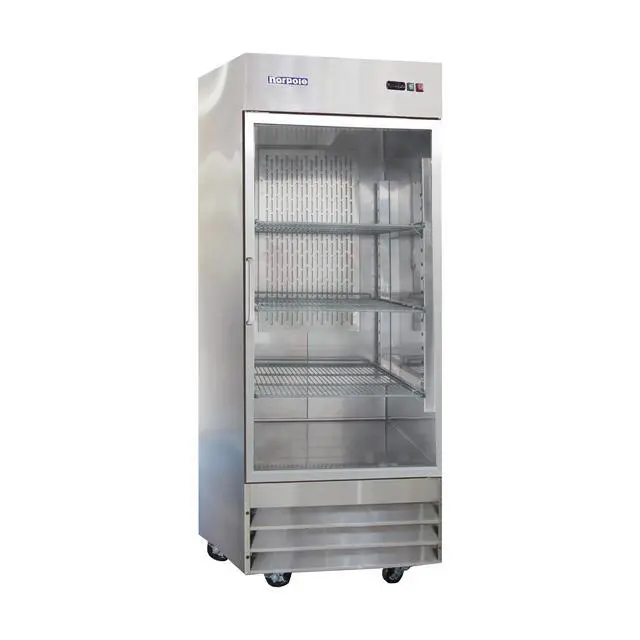 Alt view image 2 of 4 - Commercial 29 in. 23 cu. ft. Single Glass Door Refrigerator in Stainless Steel