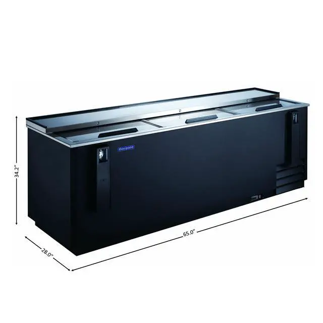 Alt view image 4 of 5 - Commercial 95 in. 16 cu. ft. Bottle Cooler in Black