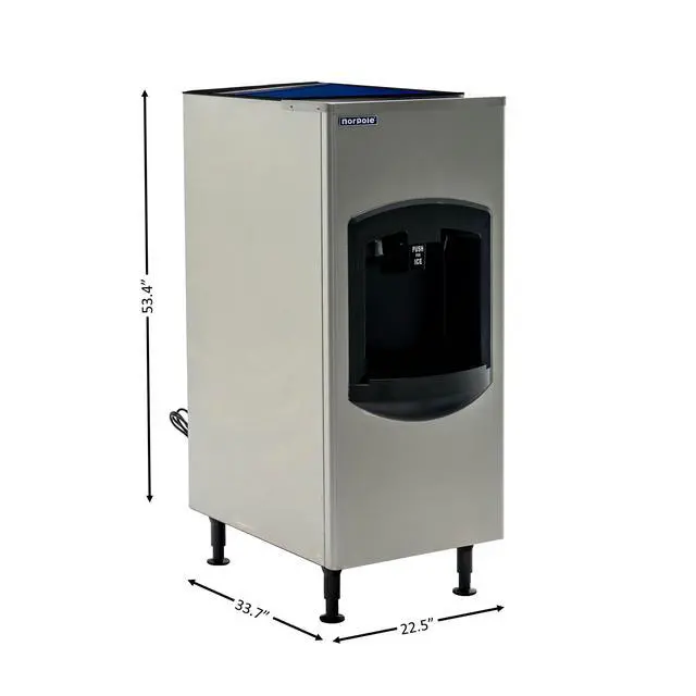 Alt view image 4 of 4 - Commercial 350 lbs. Freestanding Ice Dispensing Bin in Stainless Steel