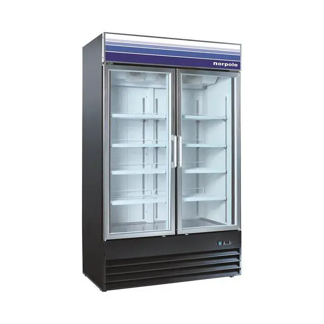 Alt view image 3 of 4 - Commercial 45 cu. ft. Frost Free Upright Merchandiser Freezer in Black