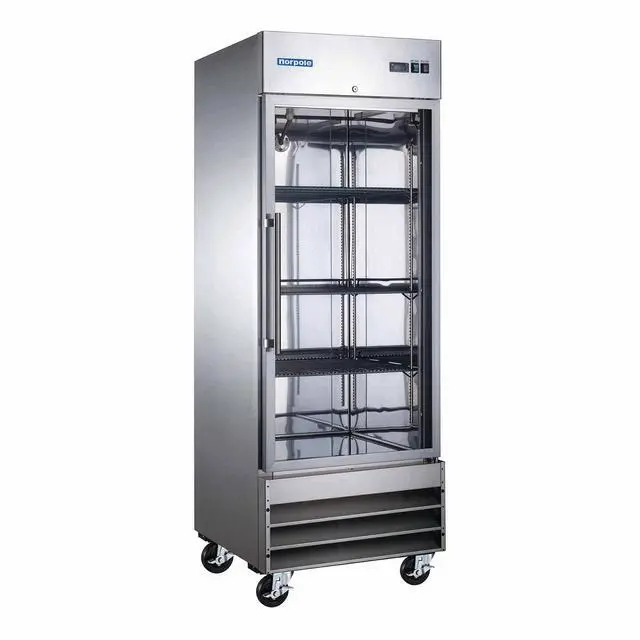 Alt view image 2 of 4 - Commercial 29 in. 23 cu. ft. Frost Free Upright Freezer Reach-In Stainless Steel Door