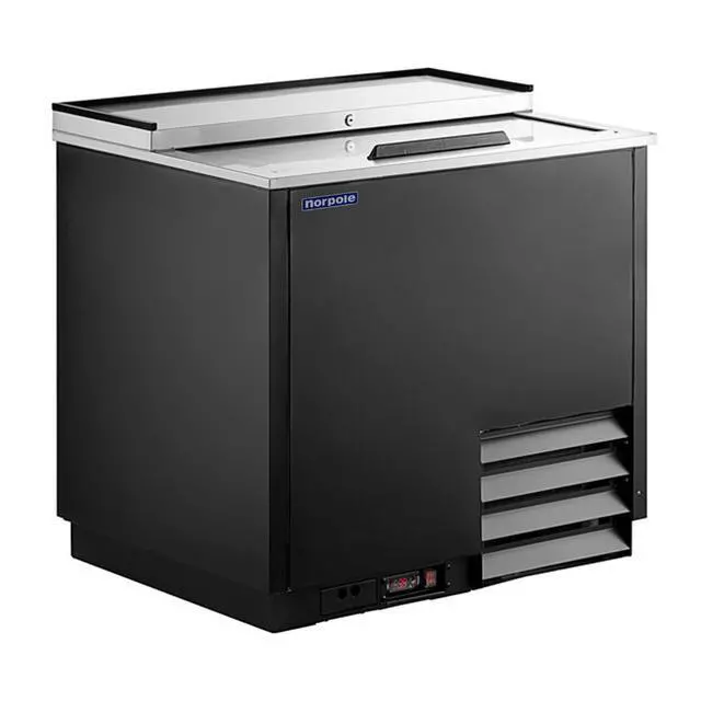 Alt view image 2 of 3 - Commercial 36 in. 9.2 cu. ft. Glass Froster in Black