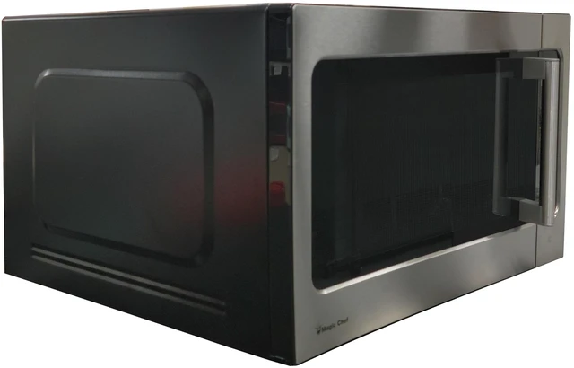 Alt view image 3 of 7 - 24.4 in. W. 2.2 cu. ft. Countertop Microwave Oven in Stainless Steel, with Gray Cavity