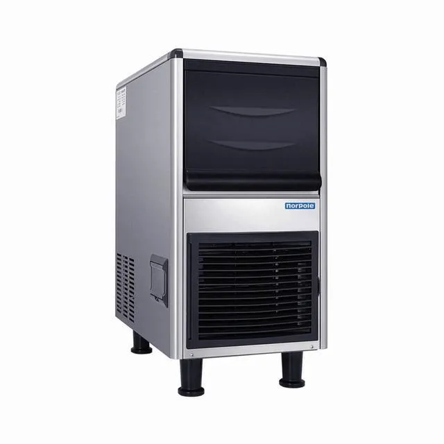 Alt view image 2 of 4 - Commercial 90 lbs. Freestanding Ice Maker in Stainless Steel