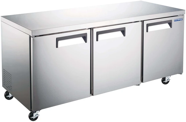 Alt view image 2 of 4 - Commercial 71 in. 19 cu. ft. Under Counter Refrigerator in Stainless Steel