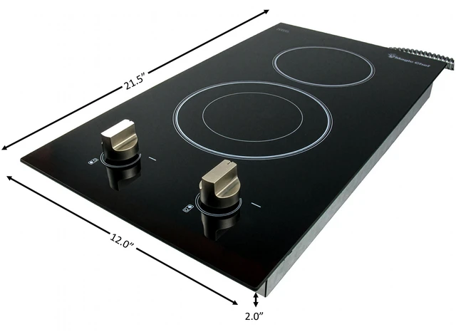 Alt view image 10 of 11 - Magic Chef 12-Inch Electric Cooktop 120V MCSCTE12BG2