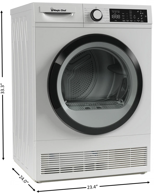 Alt view image 5 of 7 - 24 in. 4.0 cu.ft. Ventless, Condensing Front Load Stackable Electric Dryer in White