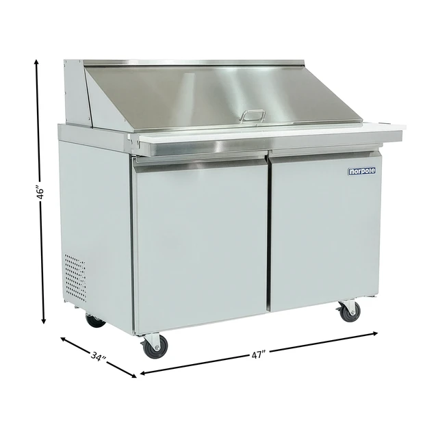 Alt view image 4 of 4 - Commercial 12 cu. ft. Mega Top Refrigerator in Stainless Steel