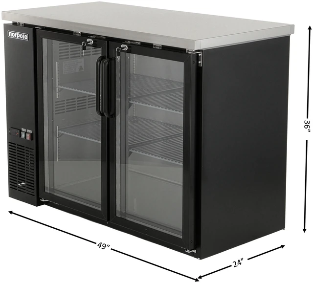 Alt view image 4 of 4 - Commercial 12 cu. ft. 2-Door Under Bar Specialty Refrigerator in Black