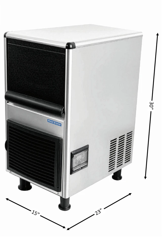 Alt view image 4 of 5 - Commercial 90 lbs. Freestanding Ice Maker in Stainless Steel