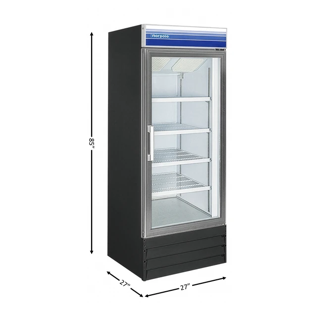 Alt view image 2 of 2 - Commercial 27 in. 13 cu. ft. Merchandiser Upright Freezer in Black