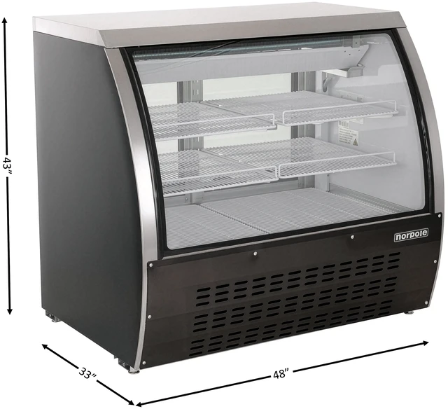 Alt view image 4 of 4 - Commercial 48 in. 18 cu. ft. Specialty Refrigerated Case in Black Stainless