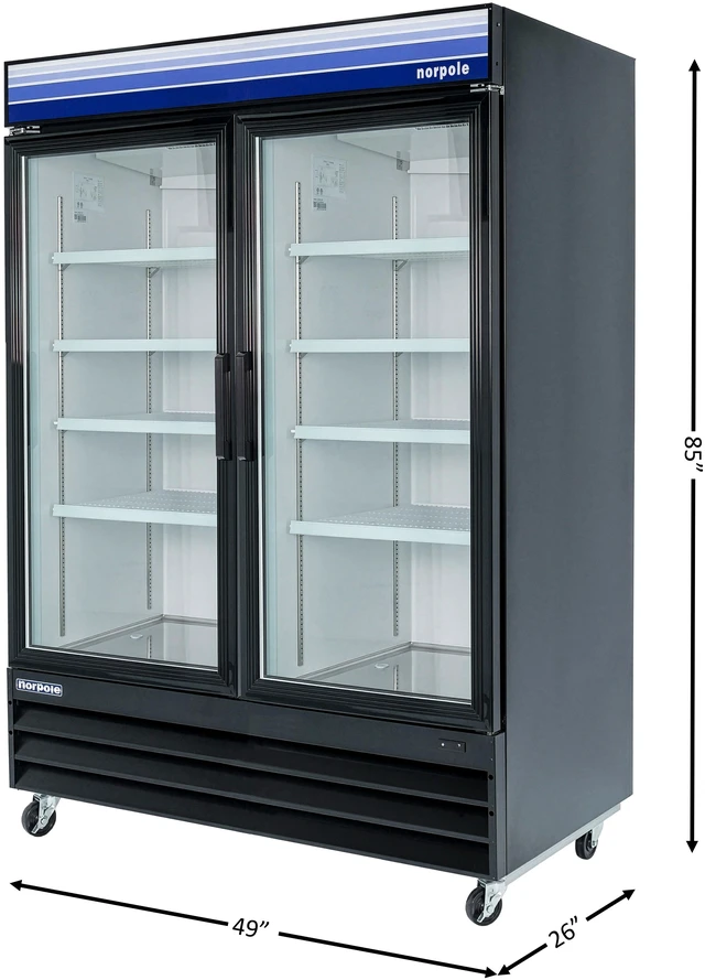 Alt view image 4 of 4 - Commercial 29 cu. ft. 2-Door Upright Freezer in Black