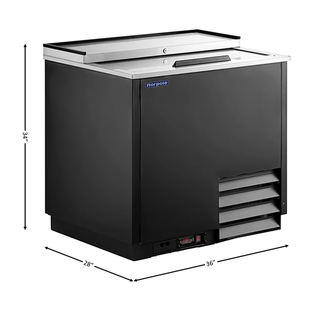 Alt view image 4 of 4 - Commercial 36 in. 9.2 cu. ft. Glass Froster in Black