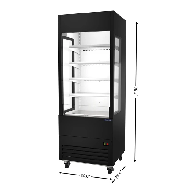 Alt view image 2 of 2 - Commercial 30 in. 23.6 cu. ft. Open Air Merchandiser in Black