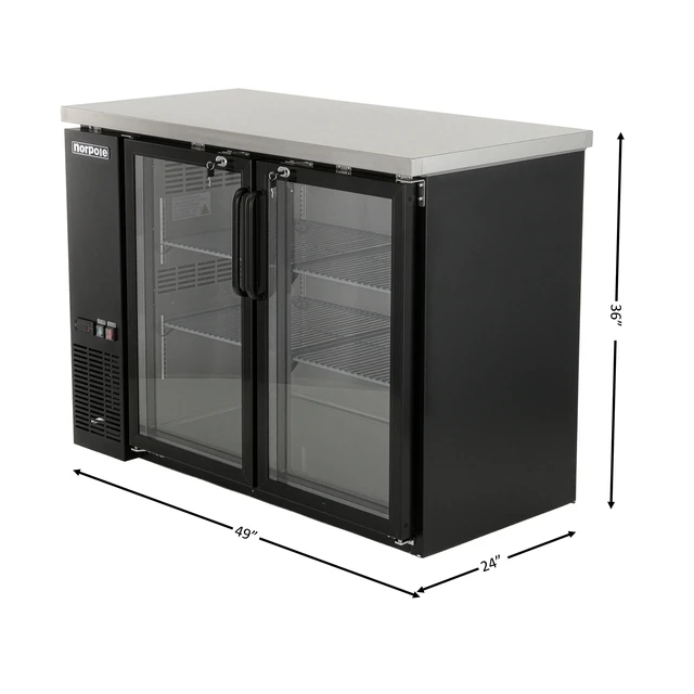 Alt view image 4 of 4 - Commercial 12 cu. ft. 2-Door Under Bar Specialty Refrigerator in Black