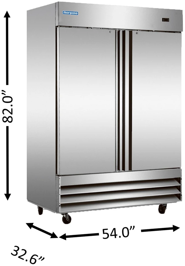 Alt view image 5 of 6 - Commercial 48 cu. ft. Refrigerator in Stainless Steel