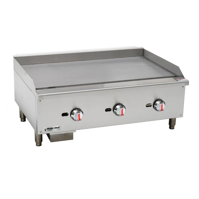 Main image of 36 in. Commercial Natural Gas Manual Countertop Griddle in Stainless Steel