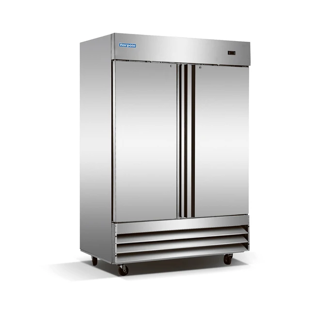 Alt view image 2 of 4 - Commercial 48 cu. ft. 2-Door Upright Reach-In Freezer in Stainless Steel
