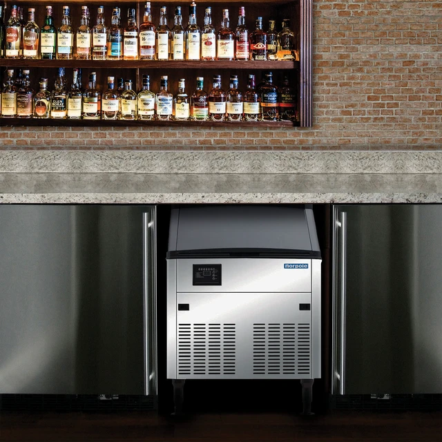 Alt view image 4 of 4 - Commercial 160 lbs. Freestanding Ice Maker in Stainless Steel