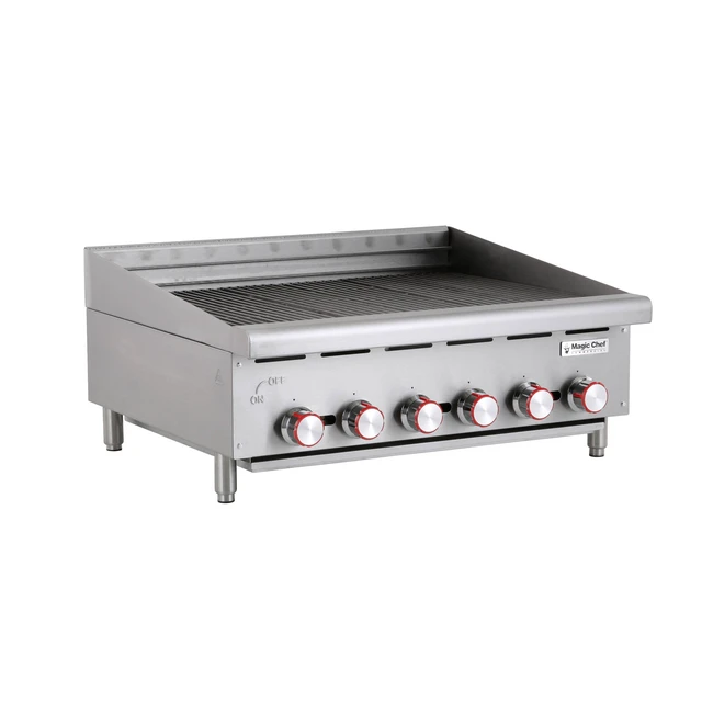 Alt view image 2 of 6 - 36 in. Commercial Countertop Radiant Charbroiler in Stainless Steel