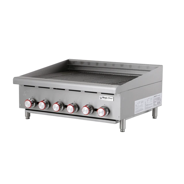 Alt view image 3 of 6 - 36 in. Commercial Countertop Radiant Charbroiler in Stainless Steel