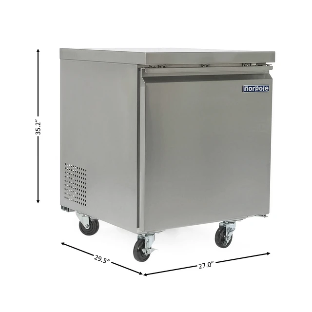 Alt view image 5 of 6 - Commercial 6 cu. ft. Under Counter Refrigerator in Stainless Steel