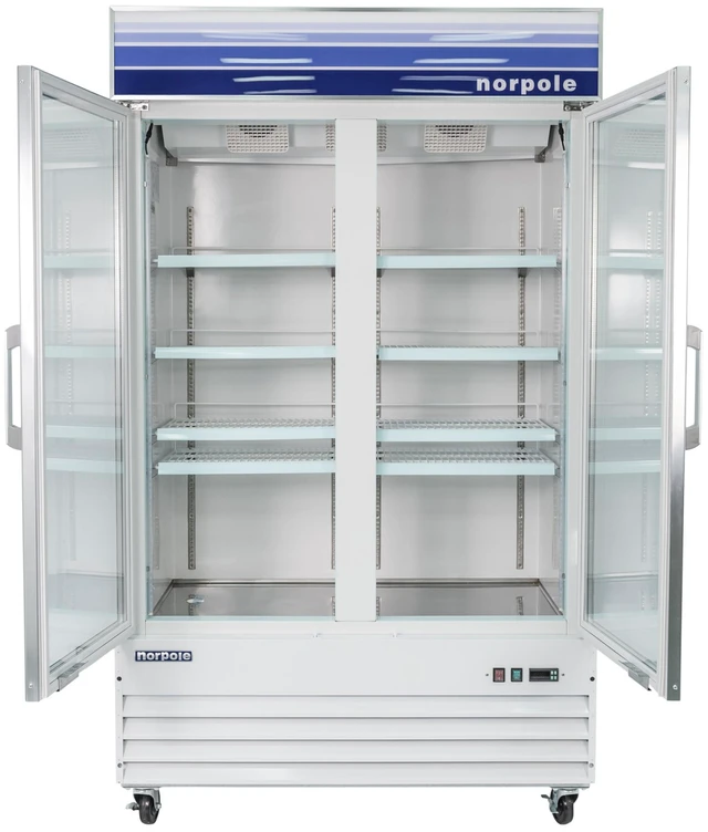 Alt view image 2 of 4 - Commercial 53 in. 45 cu. ft. Merchandiser Glass Door Refrigerator in White