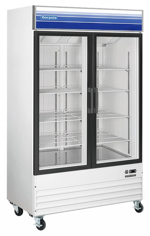 Alt view image 3 of 4 - Commercial 53 in. 45 cu. ft. Merchandiser Glass Door Refrigerator in White