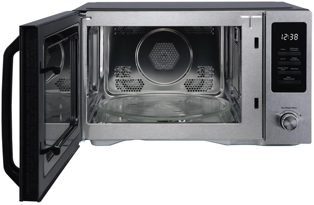 Alt view image 2 of 8 - 1.0 cu. ft. Countertop Microwave in Stainless and Black with Air Fryer