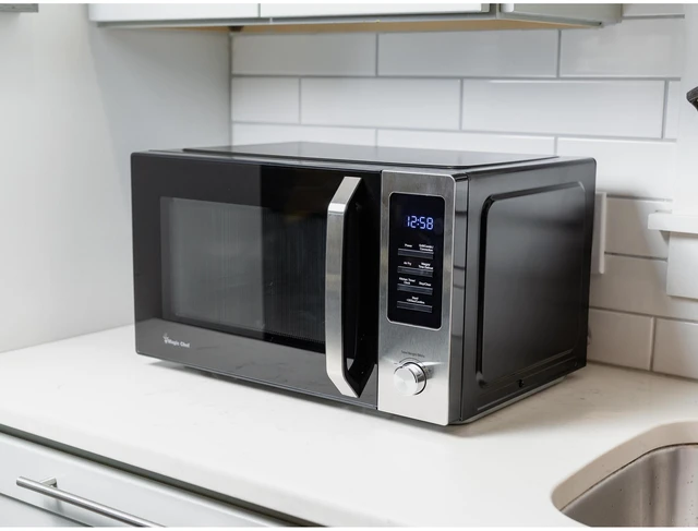 Alt view image 6 of 8 - 1.0 cu. ft. Countertop Microwave in Stainless and Black with Air Fryer