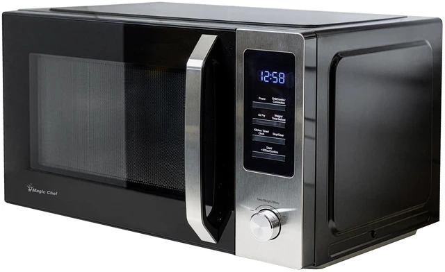 Alt view image 4 of 8 - 1.0 cu. ft. Countertop Microwave in Stainless and Black with Air Fryer