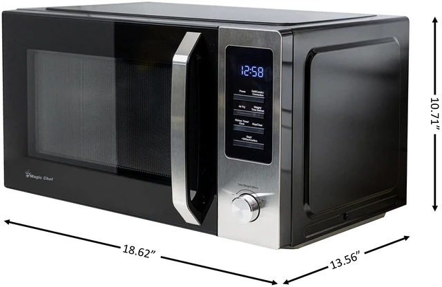 Alt view image 5 of 8 - 1.0 cu. ft. Countertop Microwave in Stainless and Black with Air Fryer