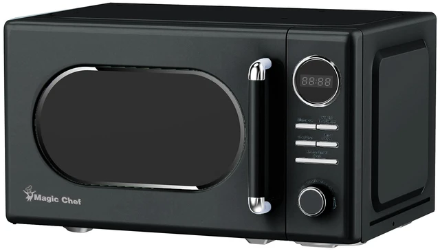 Alt view image 3 of 7 - 0.7 cu. ft. Retro Countertop Microwave in Black