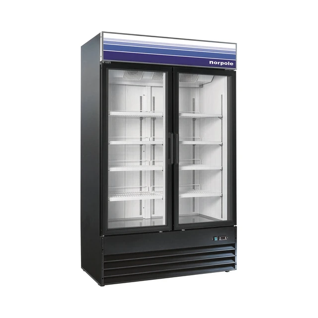 Alt view image 2 of 4 - Commercial 29 cu. ft. 2-Door Glass Merchandiser Refrigerator in Black