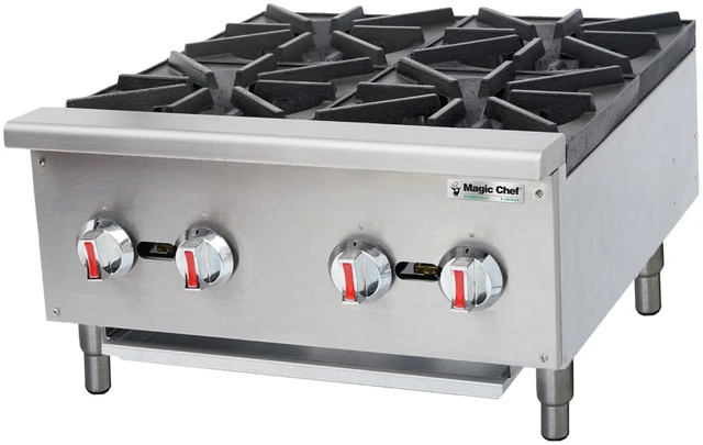 Main image of 24 in. Commercial 4-Burner Countertop Gas Hotplate in Stainless Steel